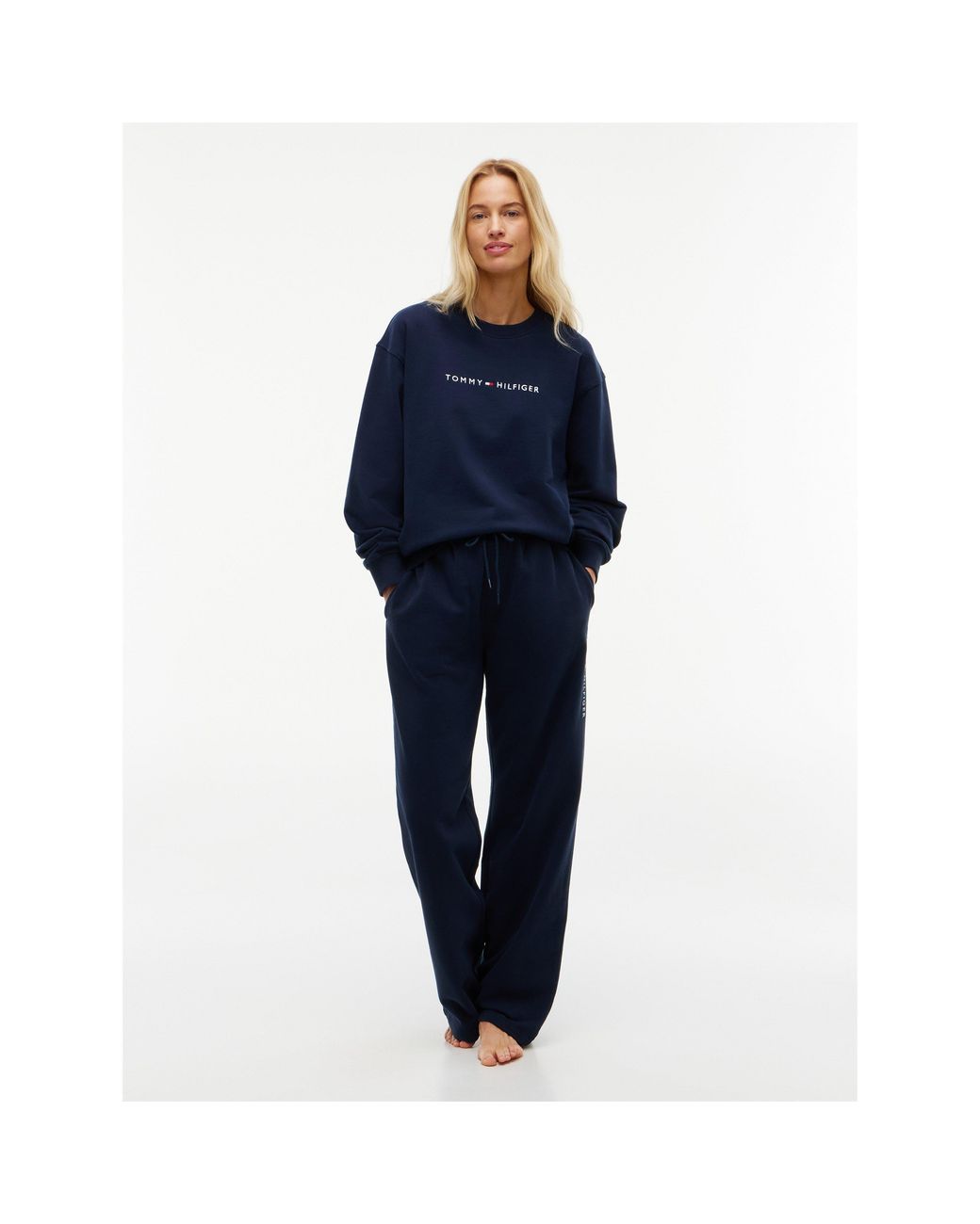 Tommy Hilfiger Blue Open-Hem Full-Length Joggers