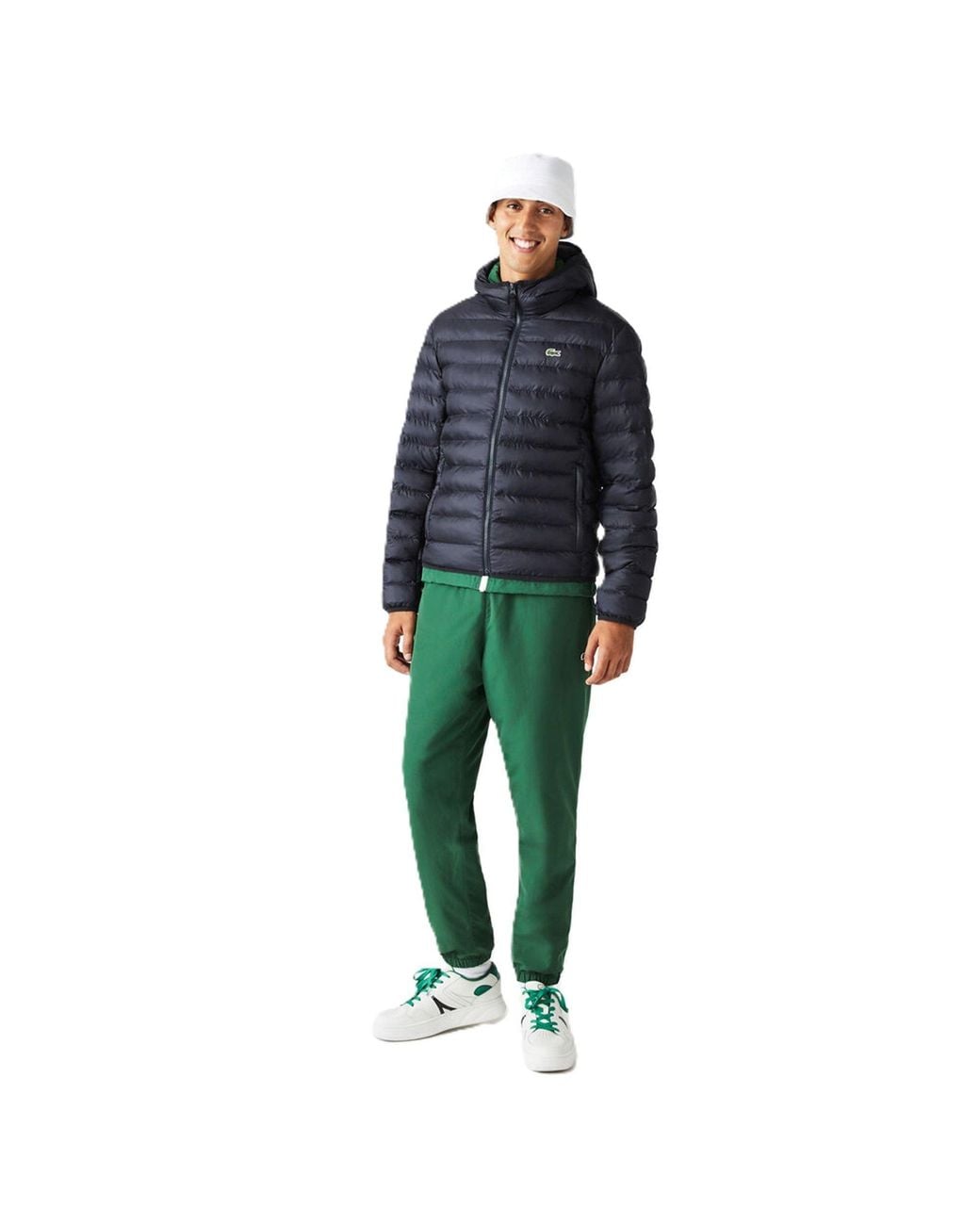 Lacoste Blue Slim Fit Short Puffer Jacket for men