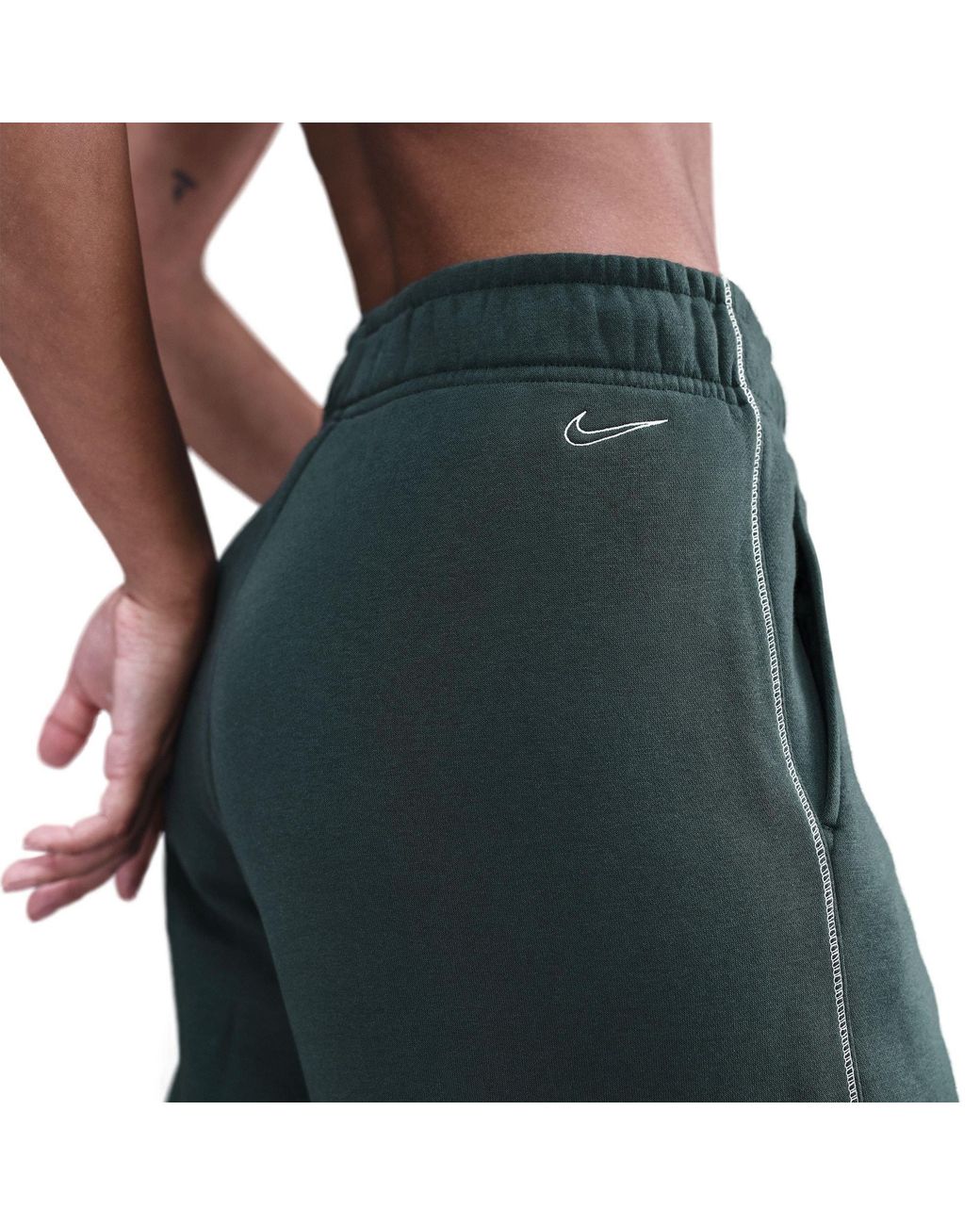 Nike Green Speed Fleece Solid Patterned Joggers