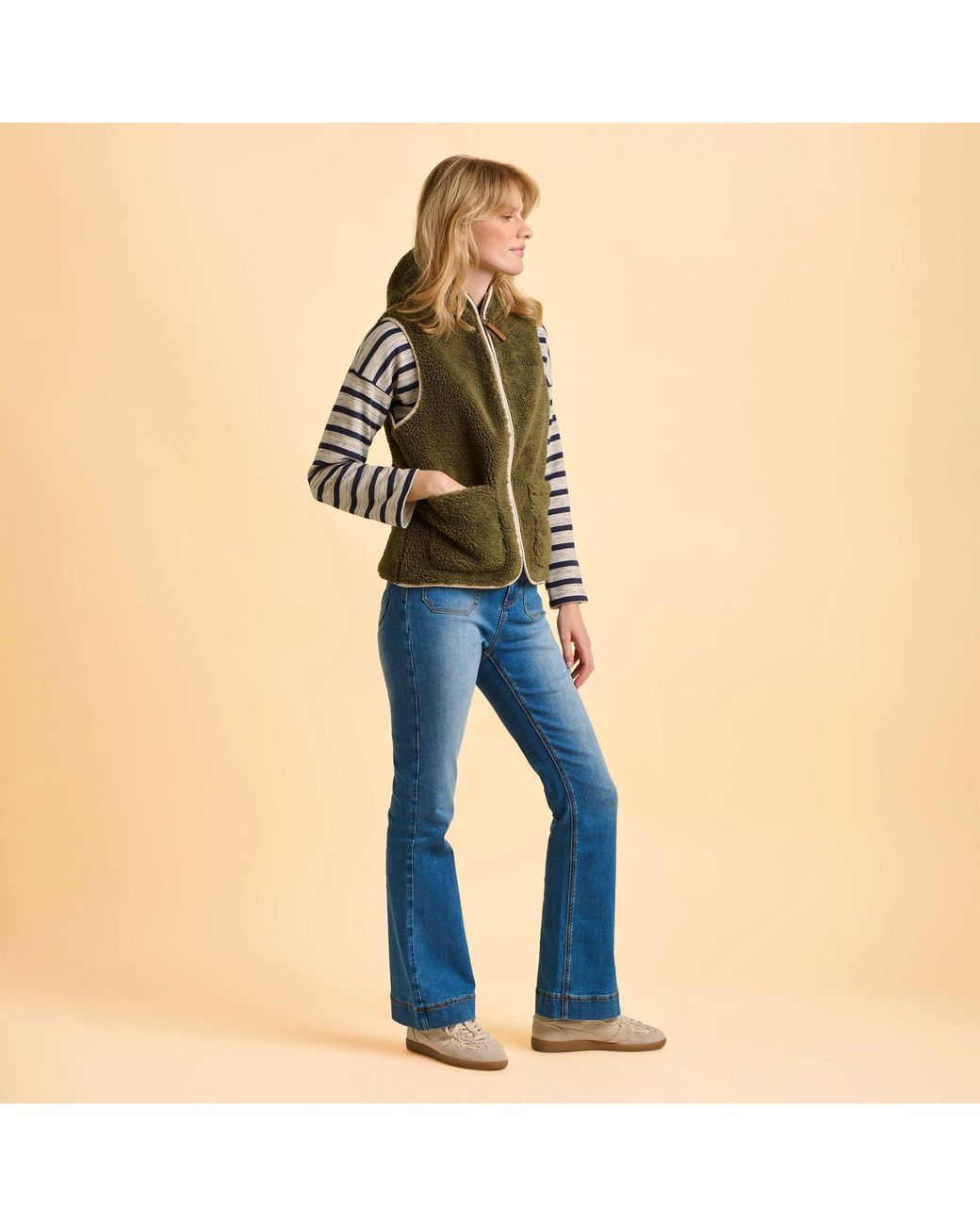 Brakeburn Green Snug Teddy Fleece Hooded Gilet