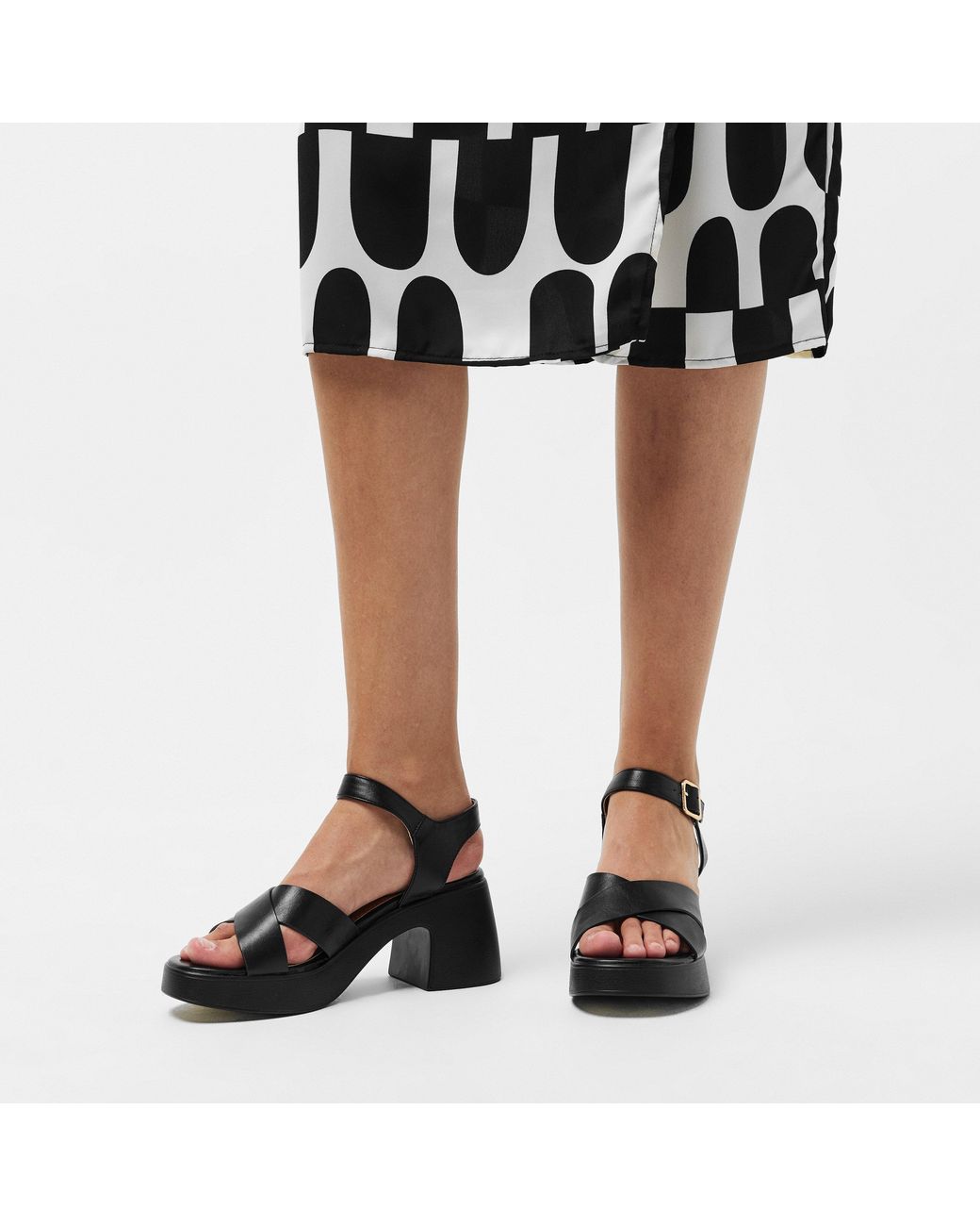 Dune Black Jolanda Heeled Sandals