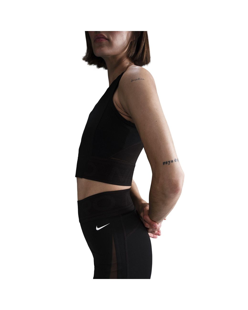 Nike Black W Np Df Crop Ta