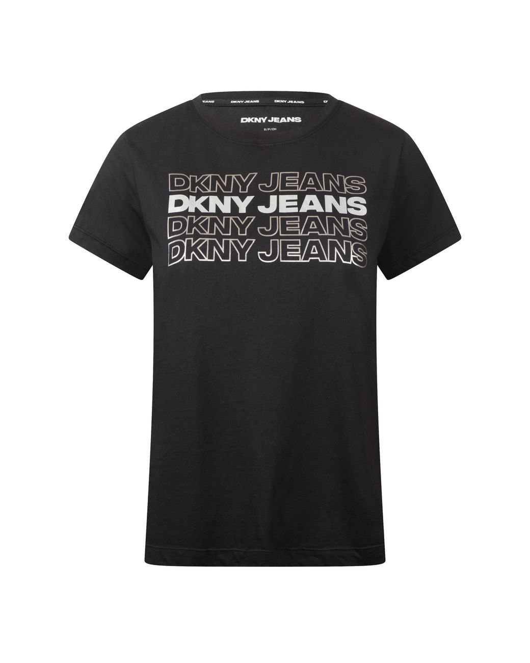 DKNY Black Jeans Multi Lg T- Shirt