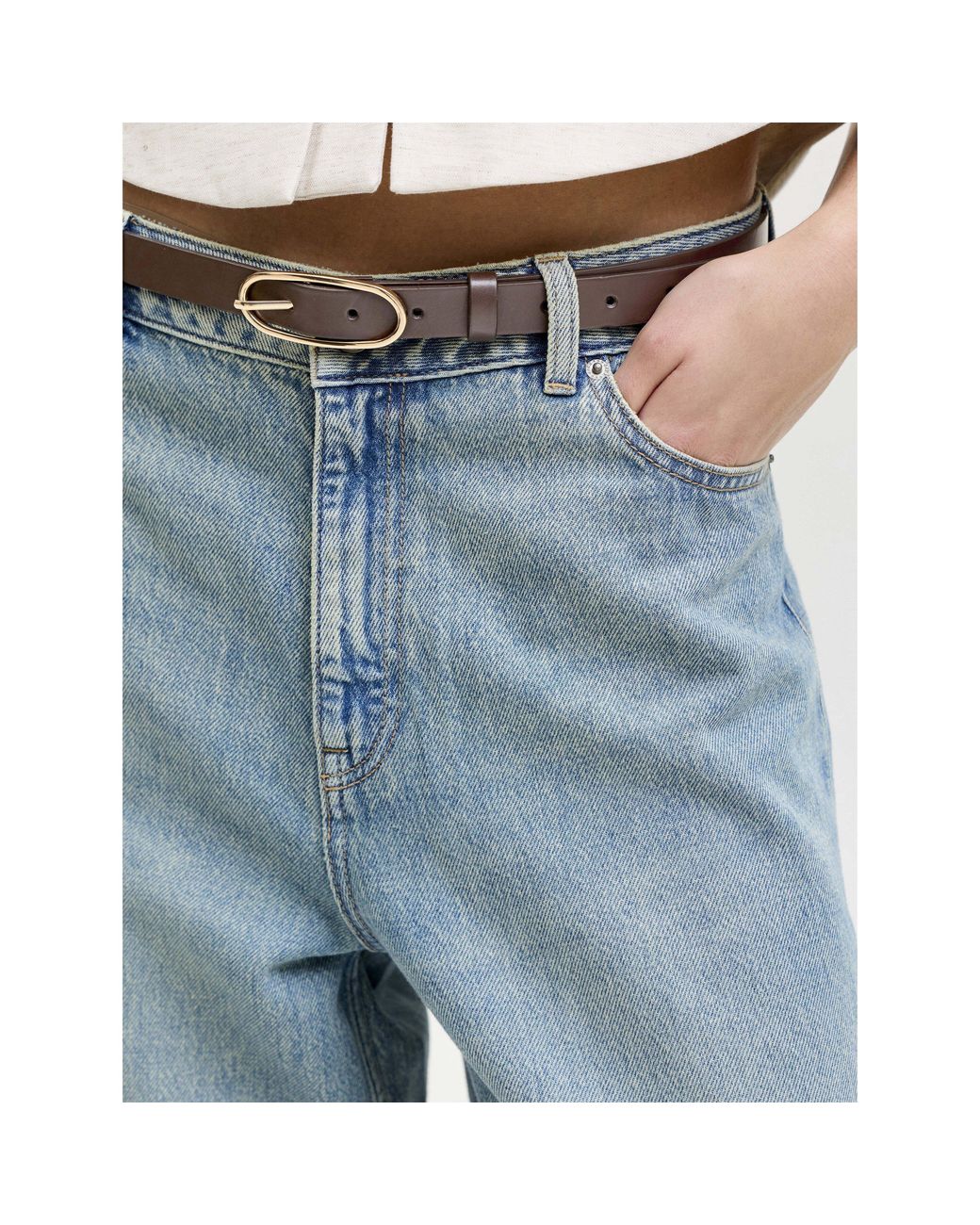 JJXX Brown Jessica Faux Leather Belt