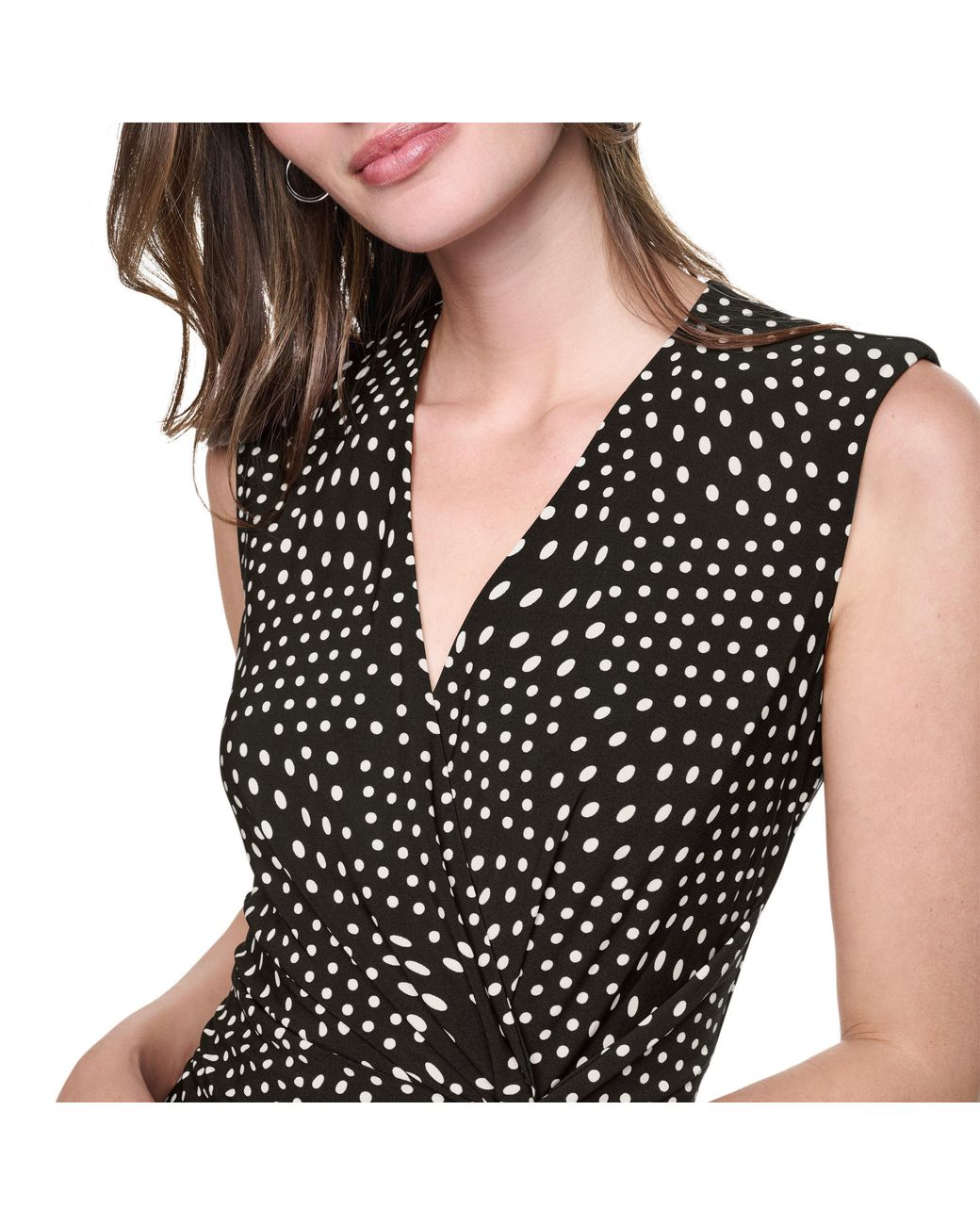 DKNY Black Sl Jersey Wrap Dress