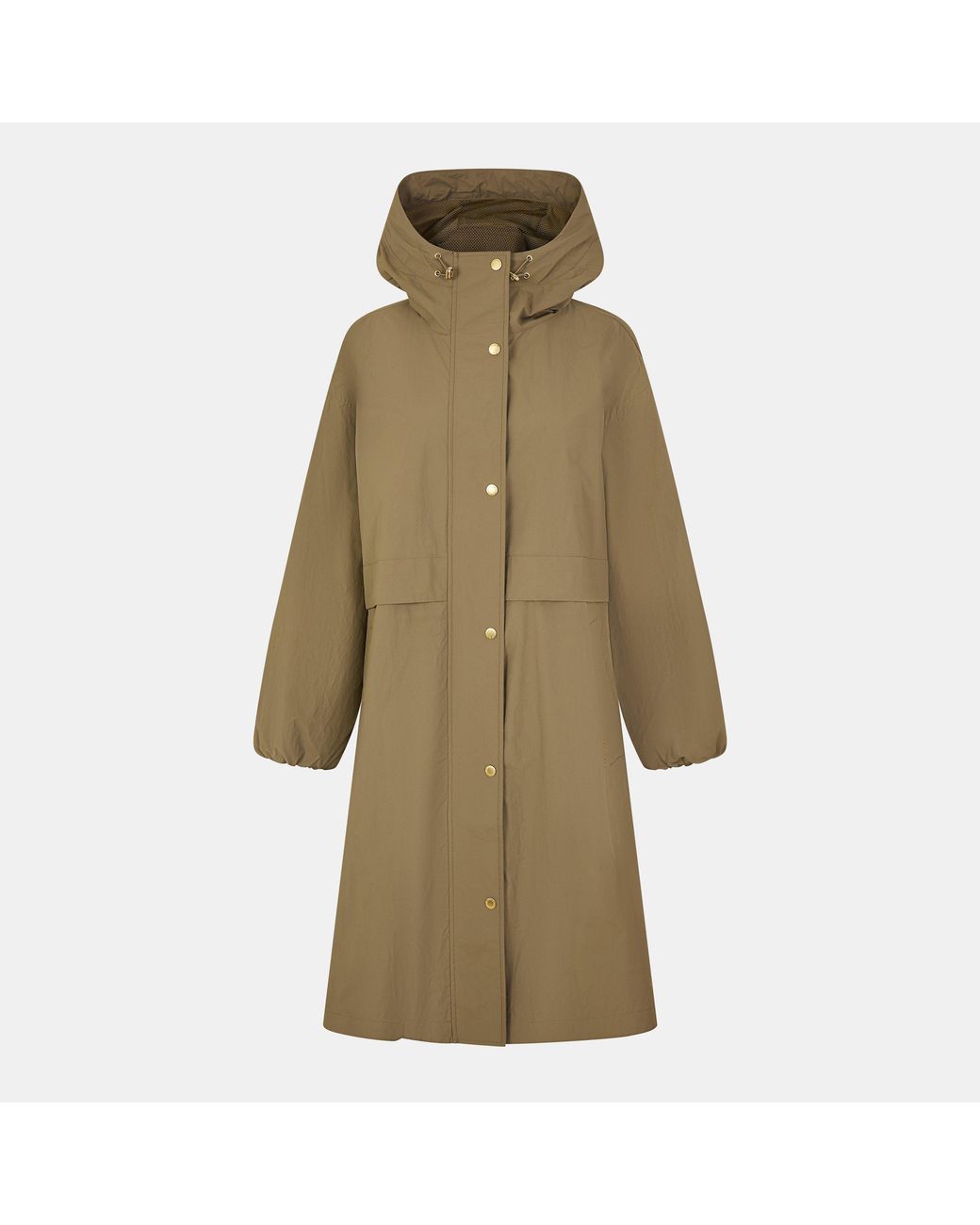 Barbour Natural Naboo Funnel Neck Long Sleeve Showerproof Rain Anorak