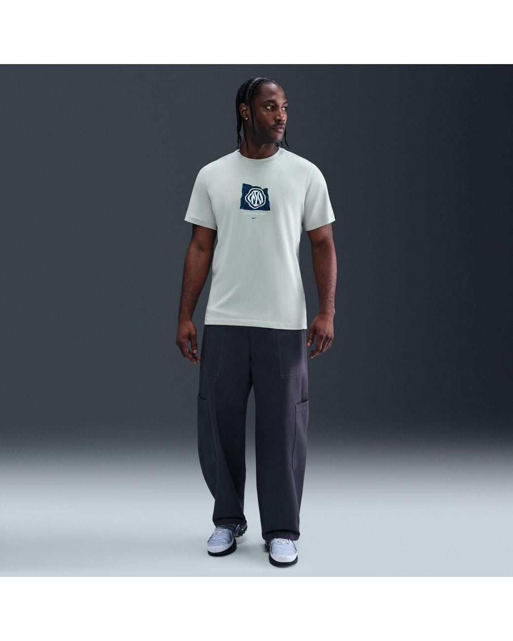 Nike White Inter Milan Banner Cotton T-Shirt for men