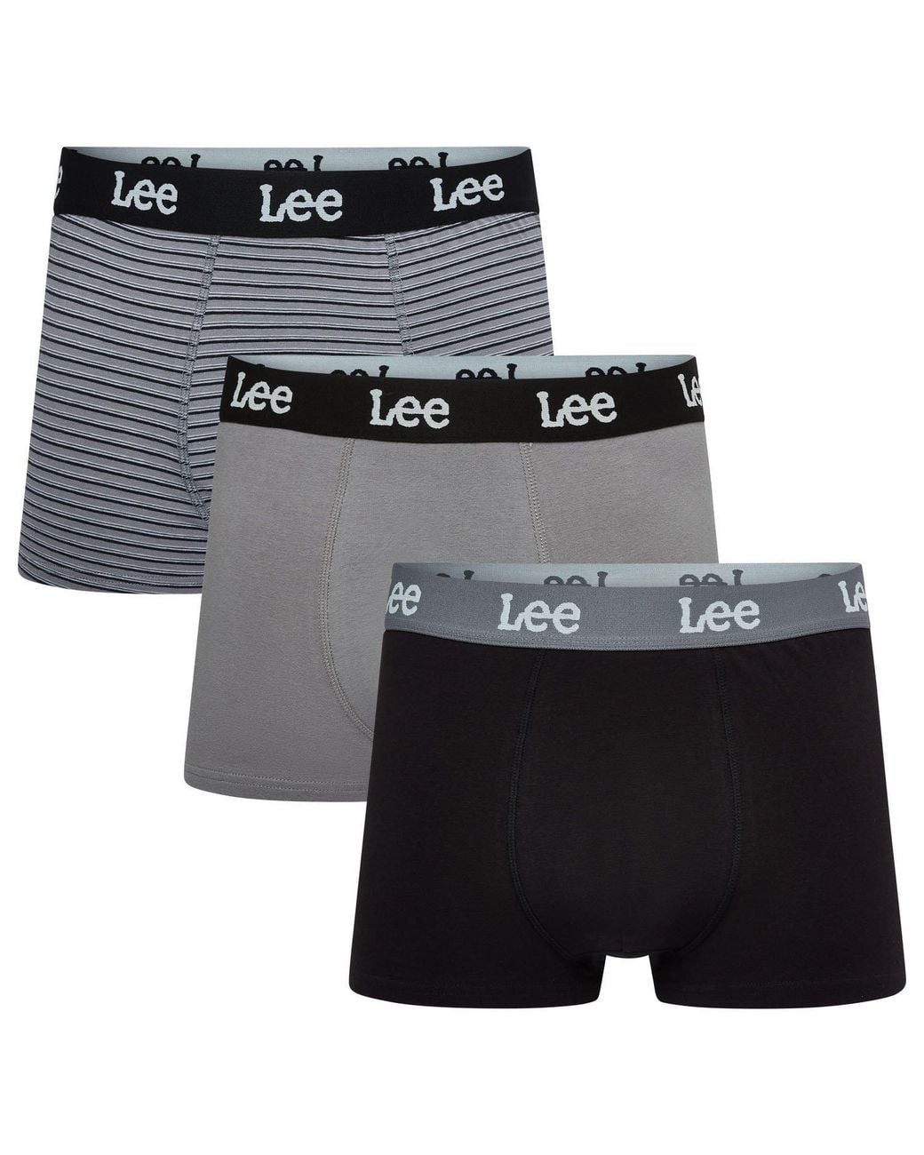 Lee Jeans Gray 3Pk Trunks Putney for men