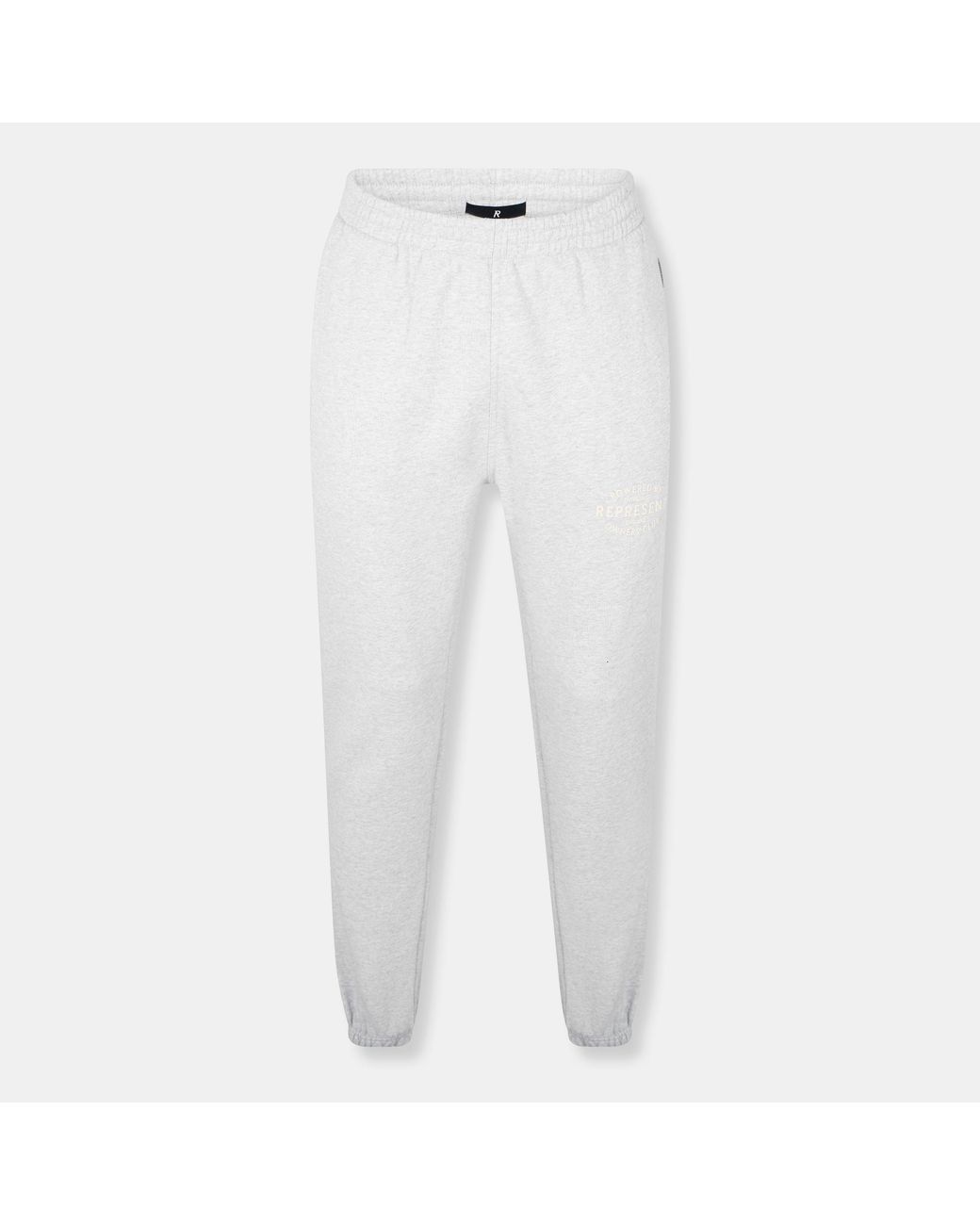 Represent White Closed Hem Fleece Joggers for men