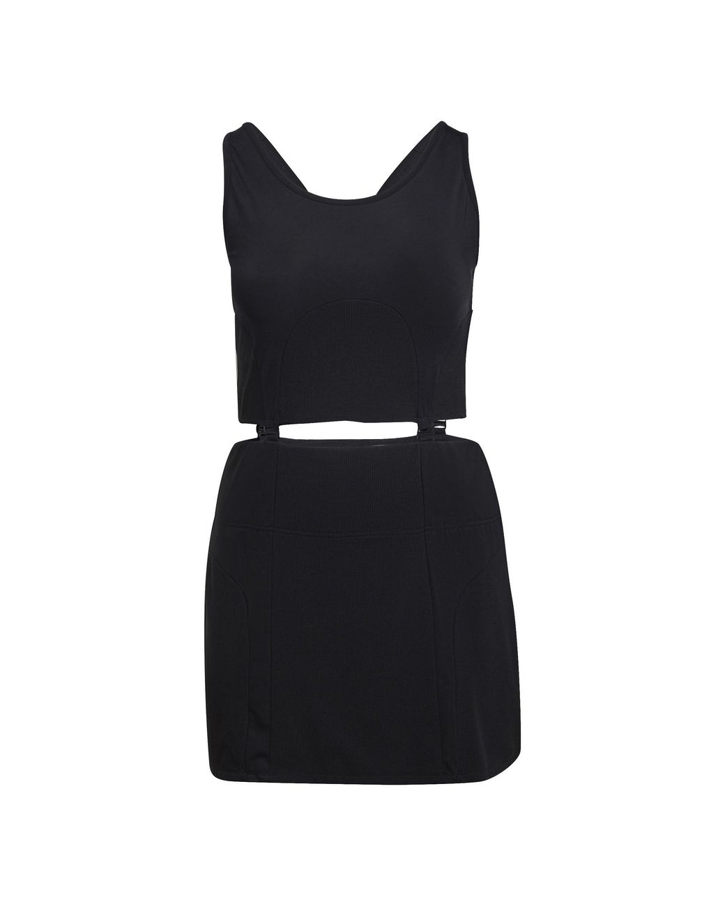 Adidas Originals Black Rib Cut Out Dress
