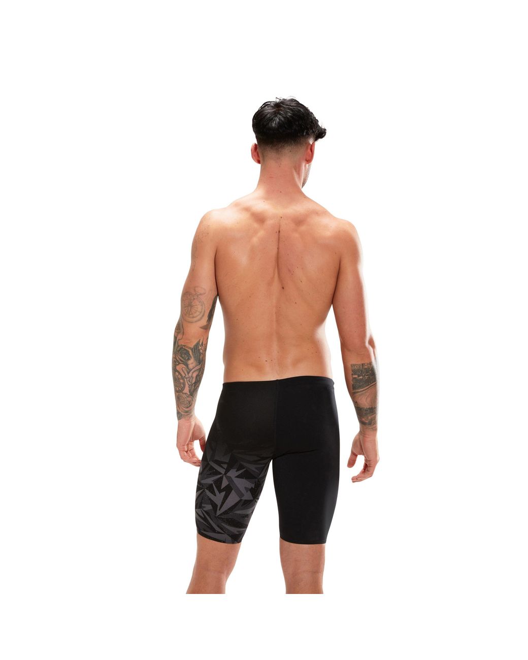 Speedo Black Placement V-Cut Jammer Shorts for men