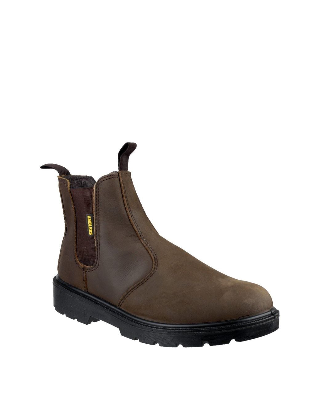 Amblers Safety Brown Fs128 Hardwearing Pull On Safety Dealer Boot for men