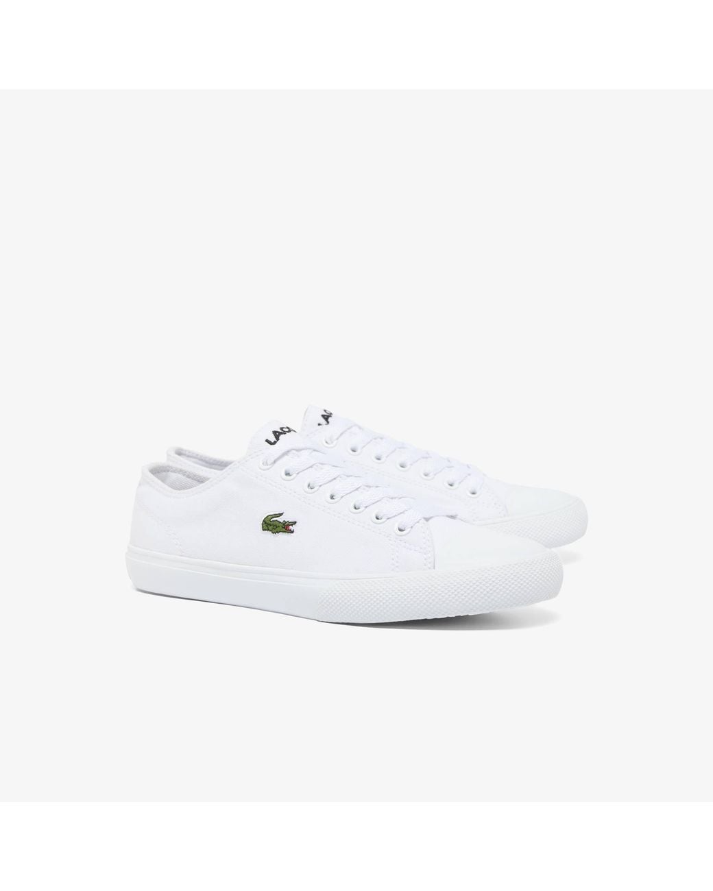 Lacoste Deuce Base S Canvas Low Trainers White 6