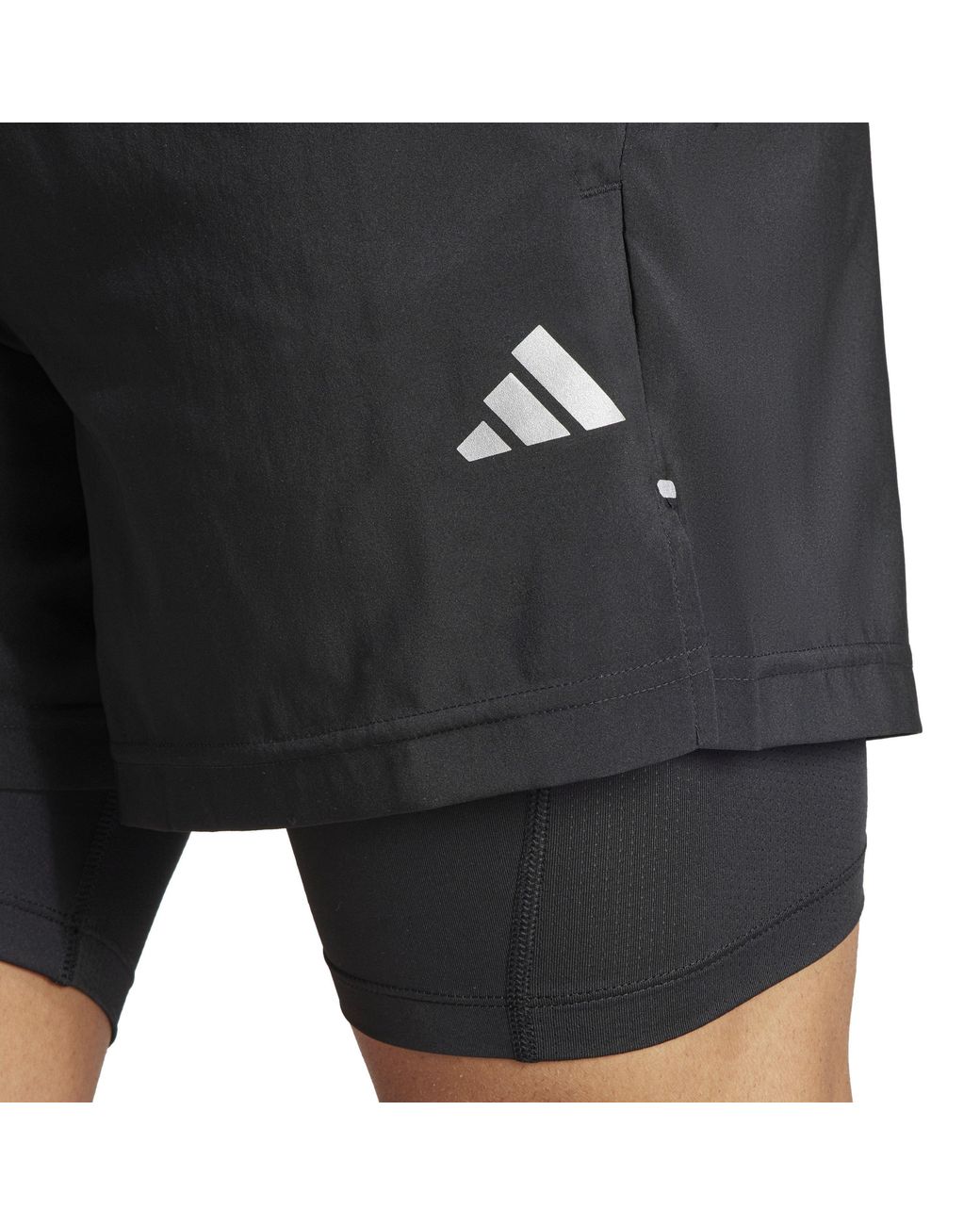Adidas Blue Gym+ Woven Tracksuit Shorts for men