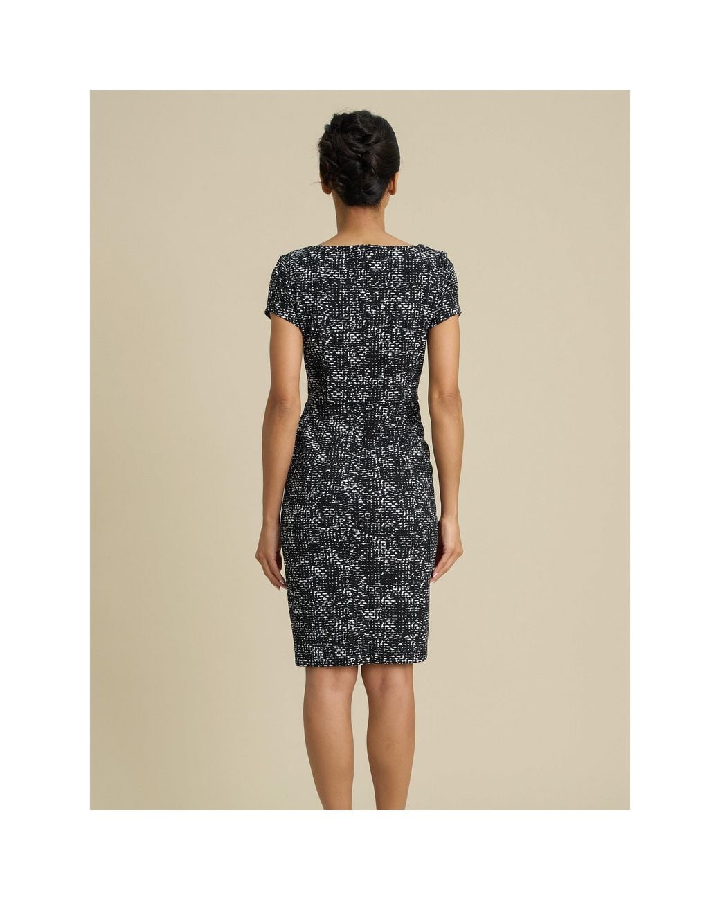 Gina Bacconi Blue Ronda Textured Dress
