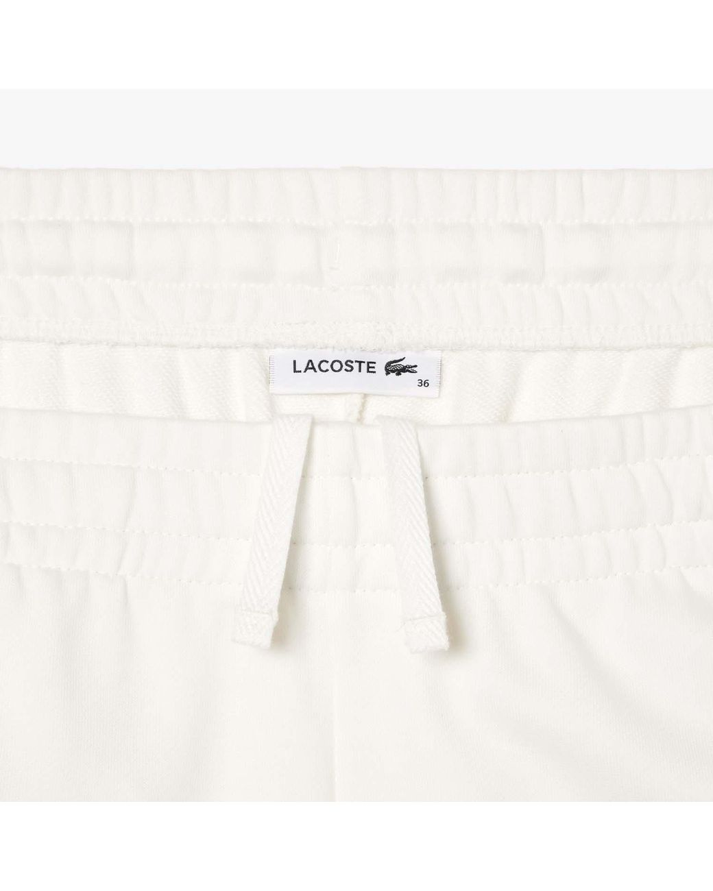 Lacoste White Cotton Straight-Leg Sweatpants