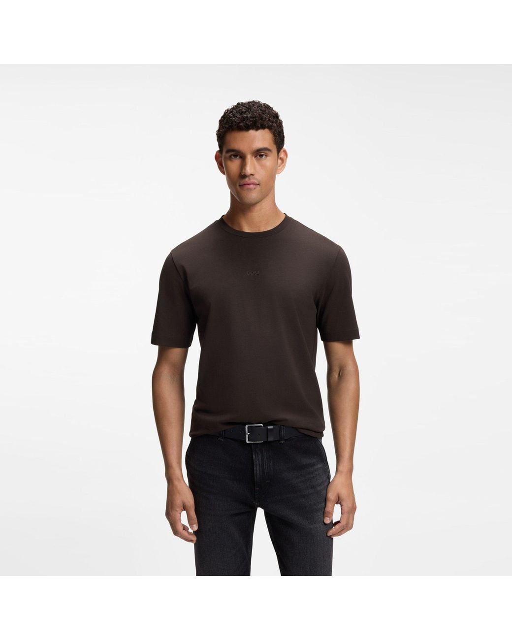 Boss Black Oversized Tchup T-Shirt With Logo Detail for men