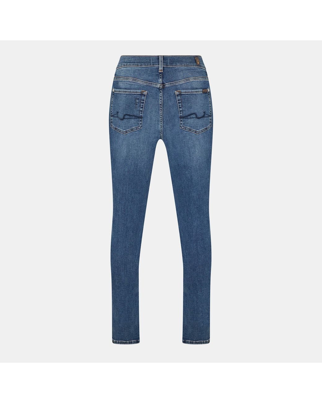7 For All Mankind Blue Slimmy Slim Fit Jeans for men