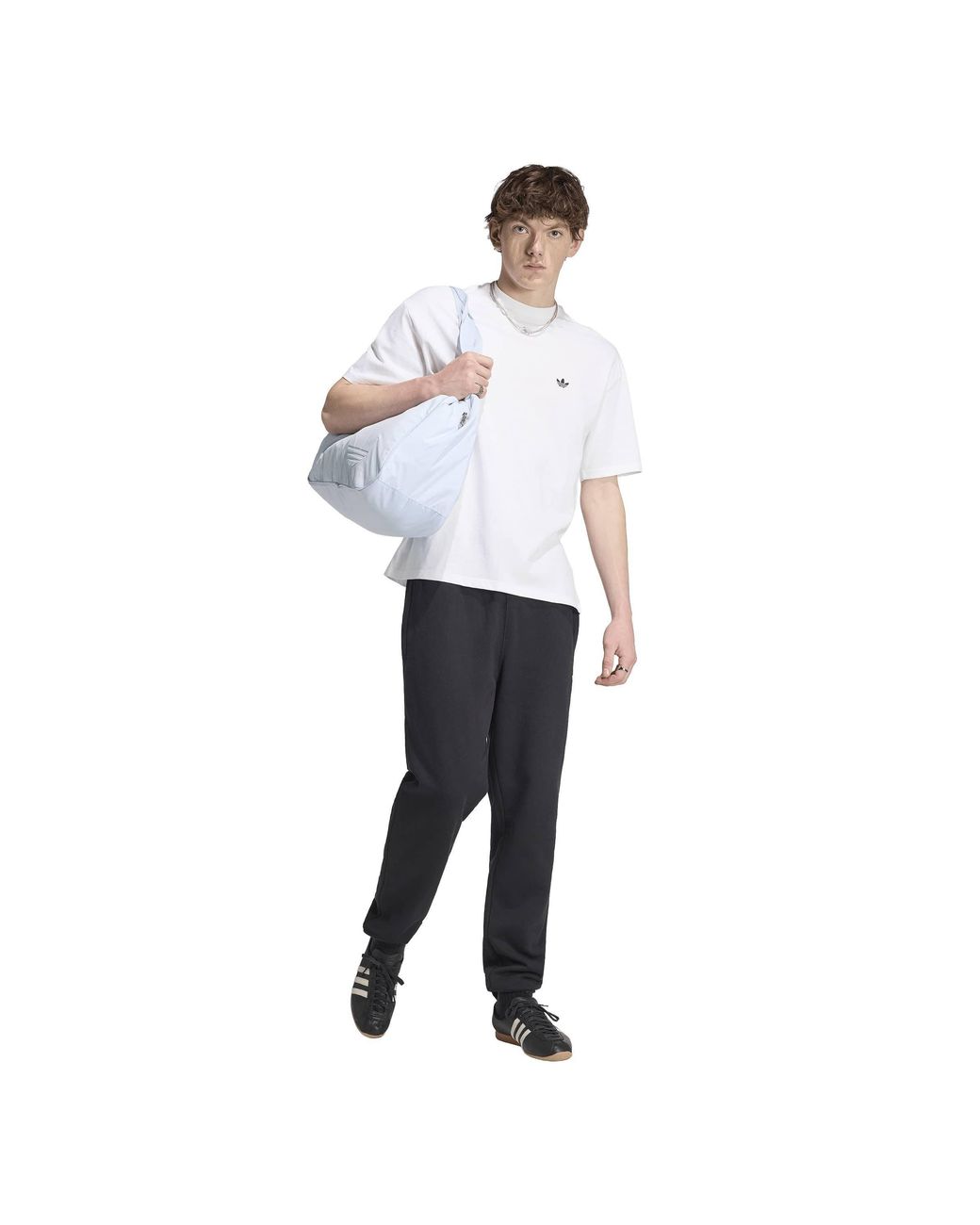 Adidas Originals White Essentials Loose Cotton T-Shirt for men
