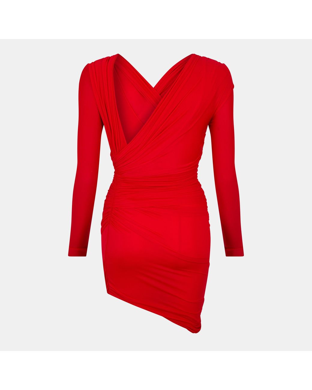 Balenciaga Red Draped Dress
