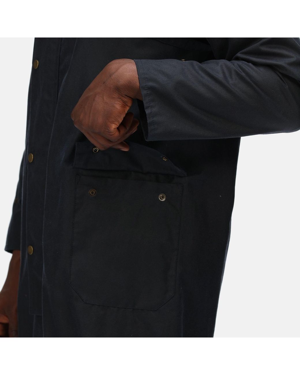 Regatta Black Cranbrook Wax Cotton Riding Quilted Jacket for men