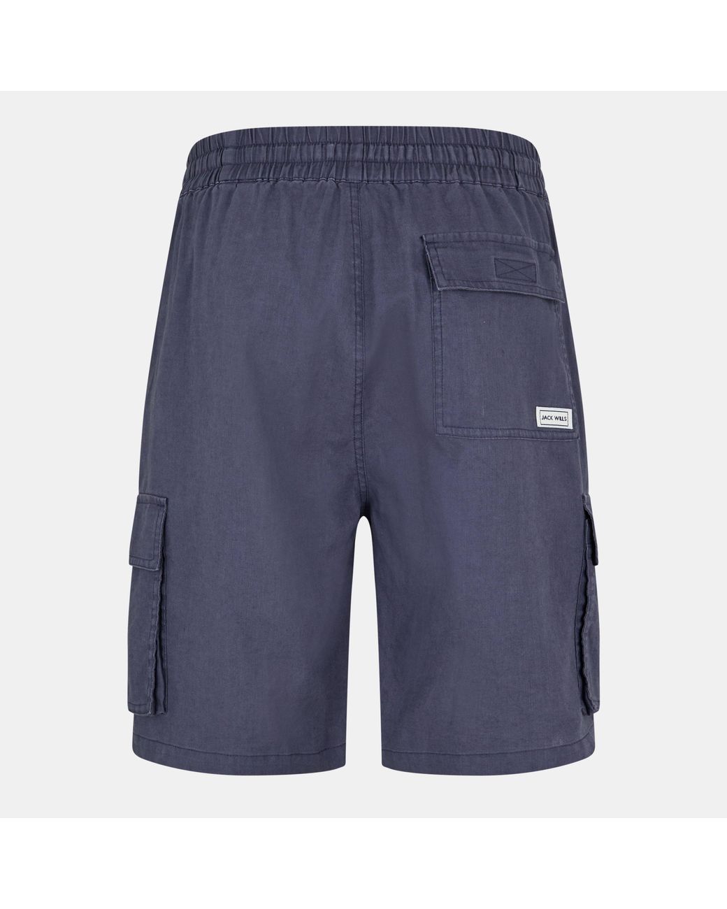 Jack Wills Blue Linen Cargo Tracksuit Shorts for men
