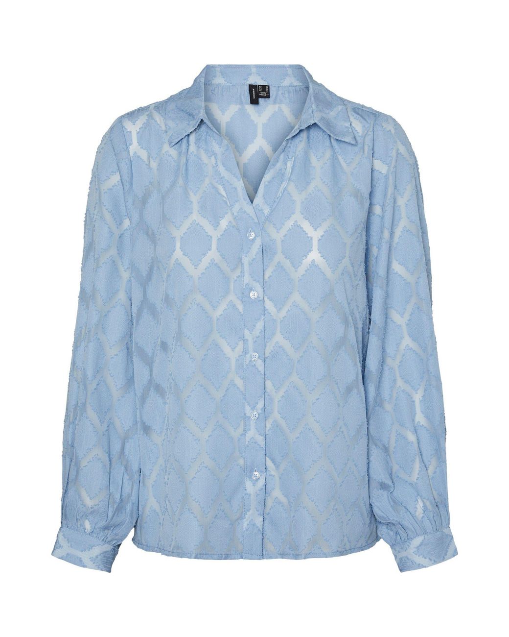 Vero Moda Blue Mayla Long-Sleeve Blouse