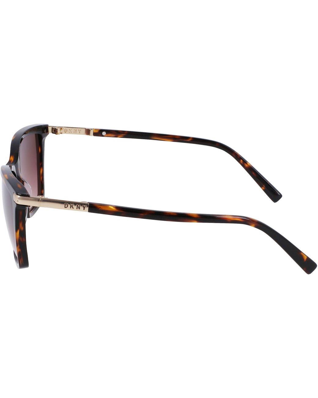 DKNY Brown Modified Rectangle Sunglasses