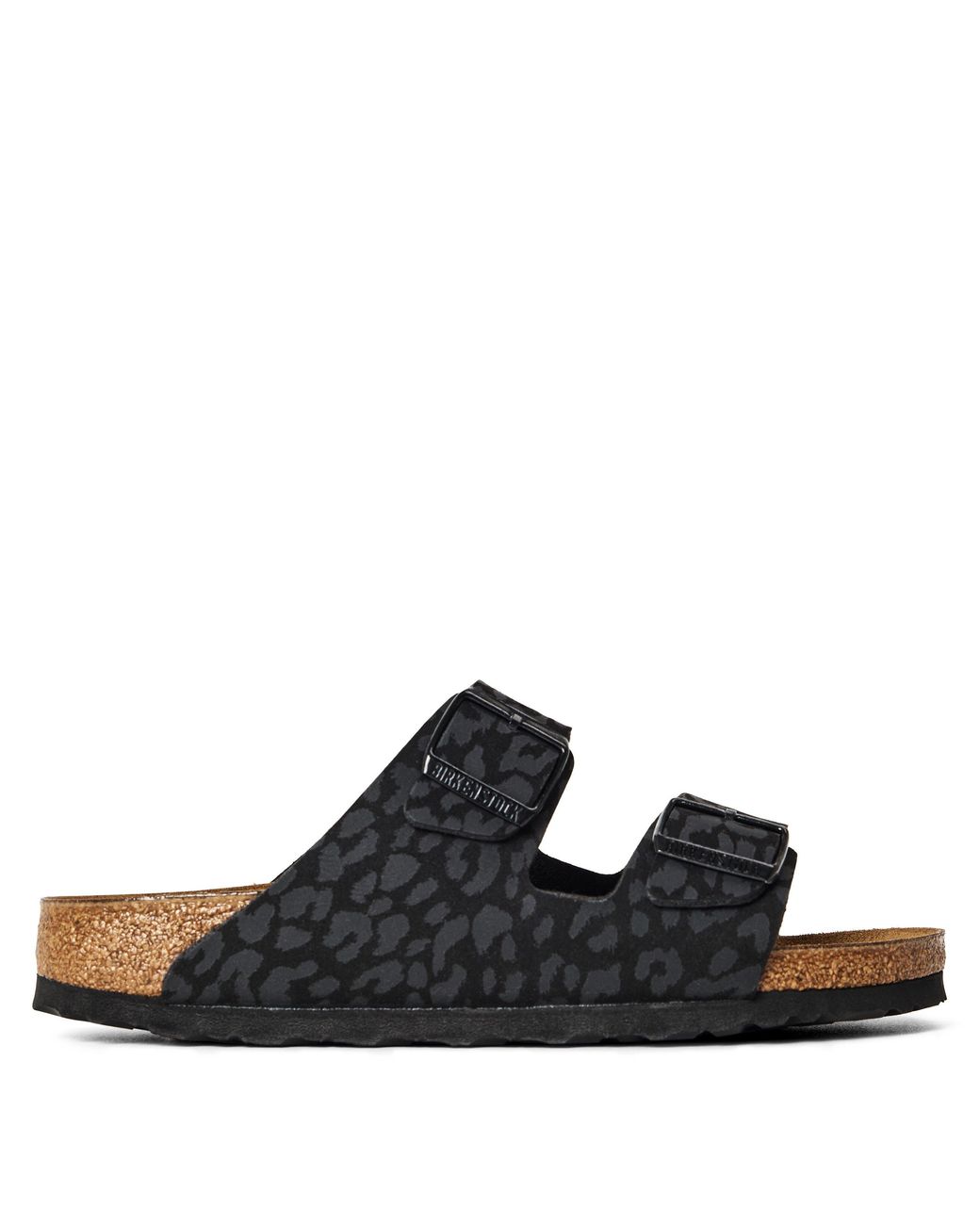 Birkenstock Black Arizona Leo Flat Sandals
