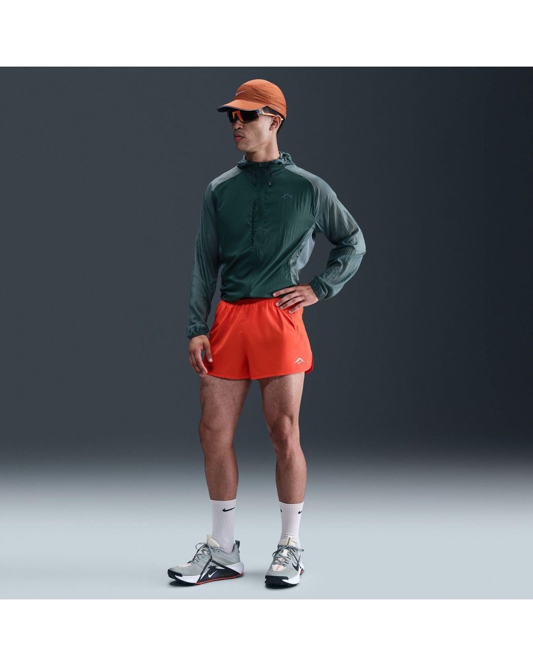Nike Red Trailwind Dri-Fit Running Shorts for men