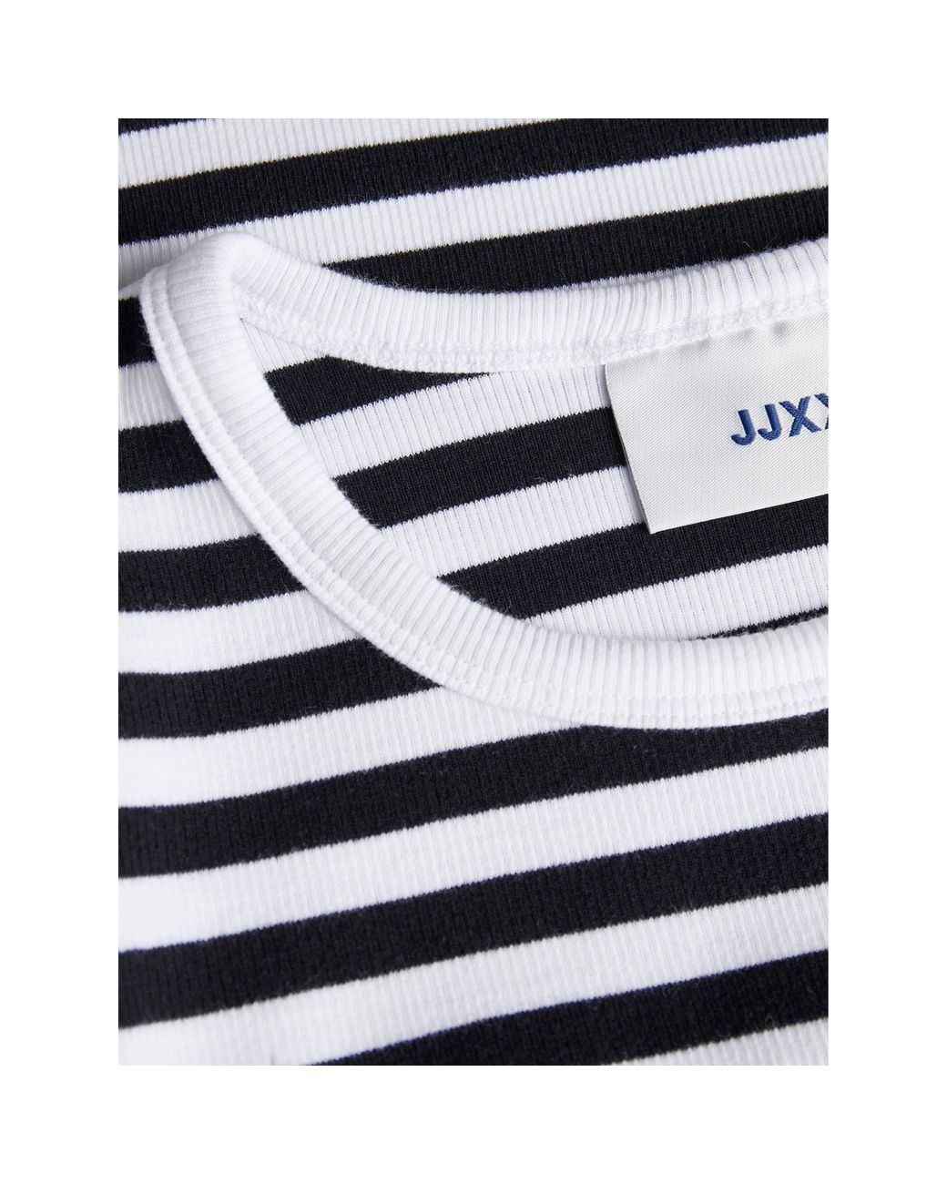 JJXX Blue Feline Long-Sleeve Striped Crop Top
