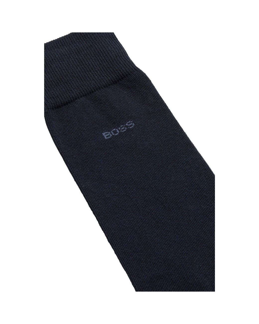 Boss Blue 2 Pack Plain Socks for men