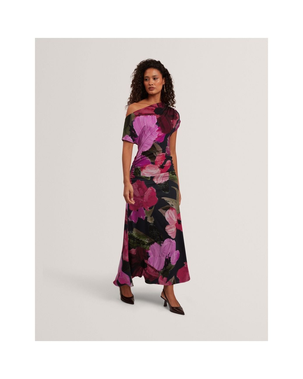 Ted Baker Purple Ted Midi Dress Ld71