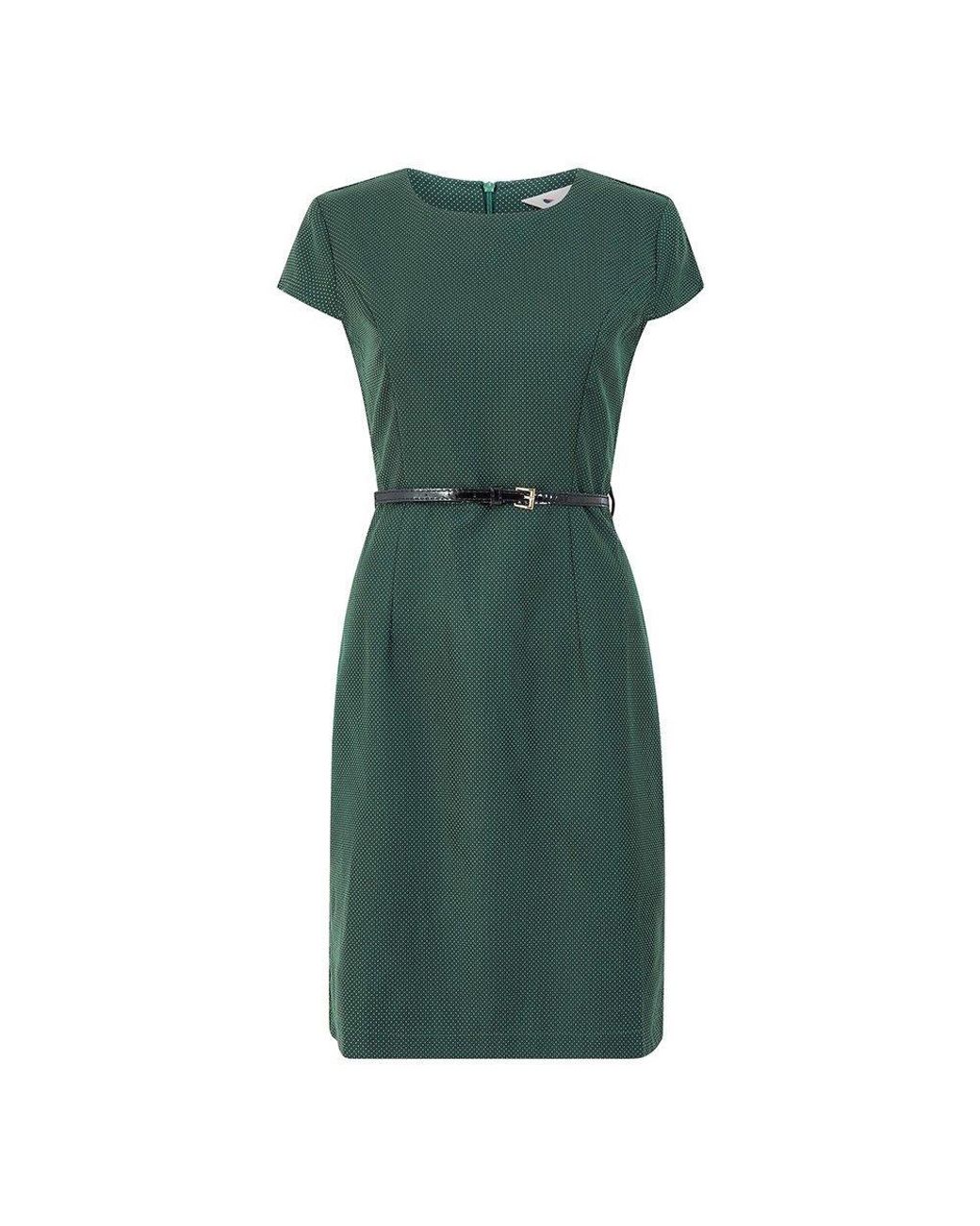 Yumi' Green Belted Pencil Dress