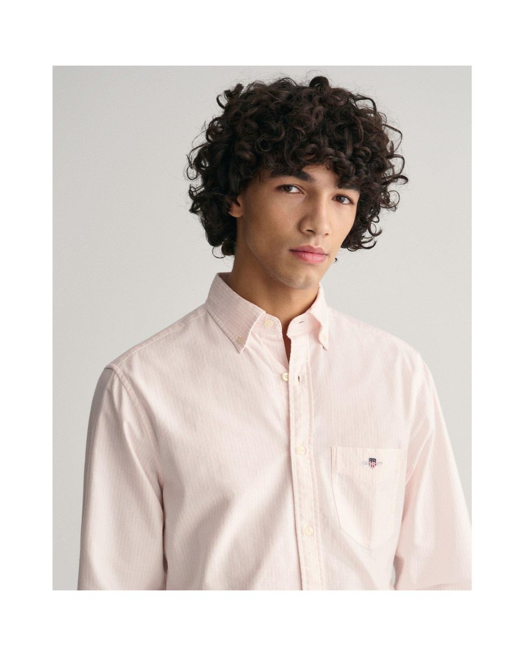 Gant Natural Banker Stripe Cotton Long Sleeve Oxford Shirt for men