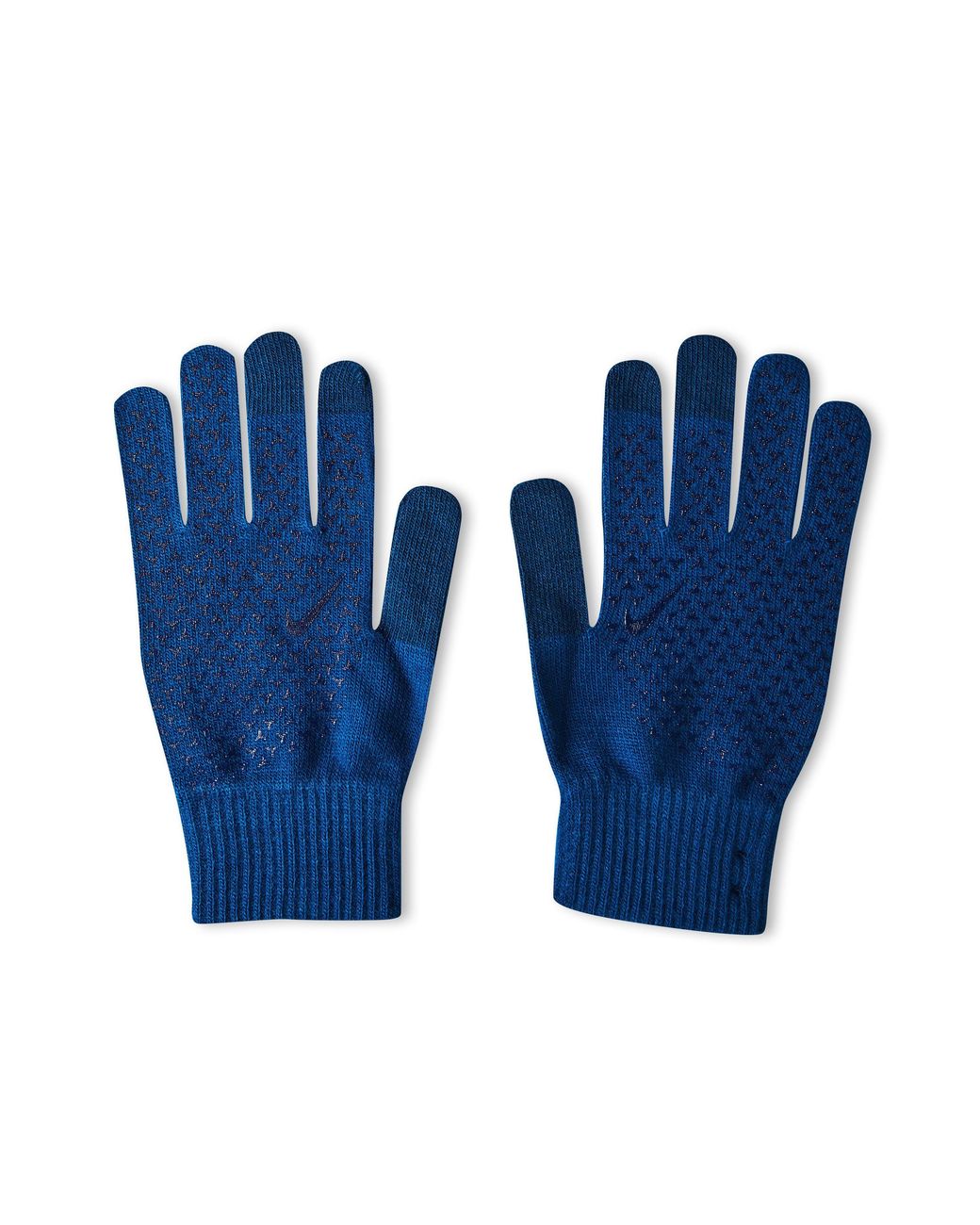 Nike Blue Knitted Tech And Grip Gloves