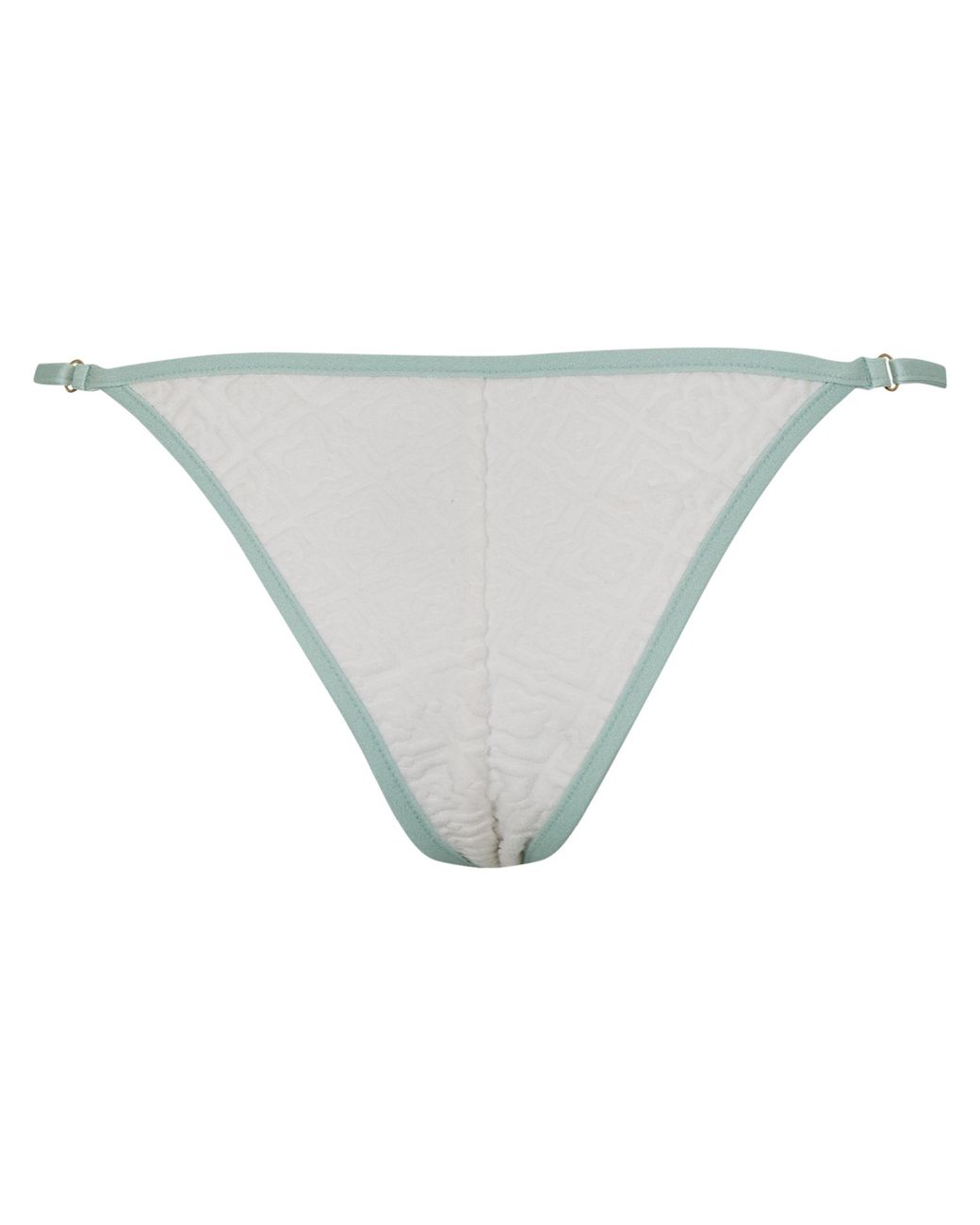 Casablanca Gray Textured Brazilian Bikini Bottoms