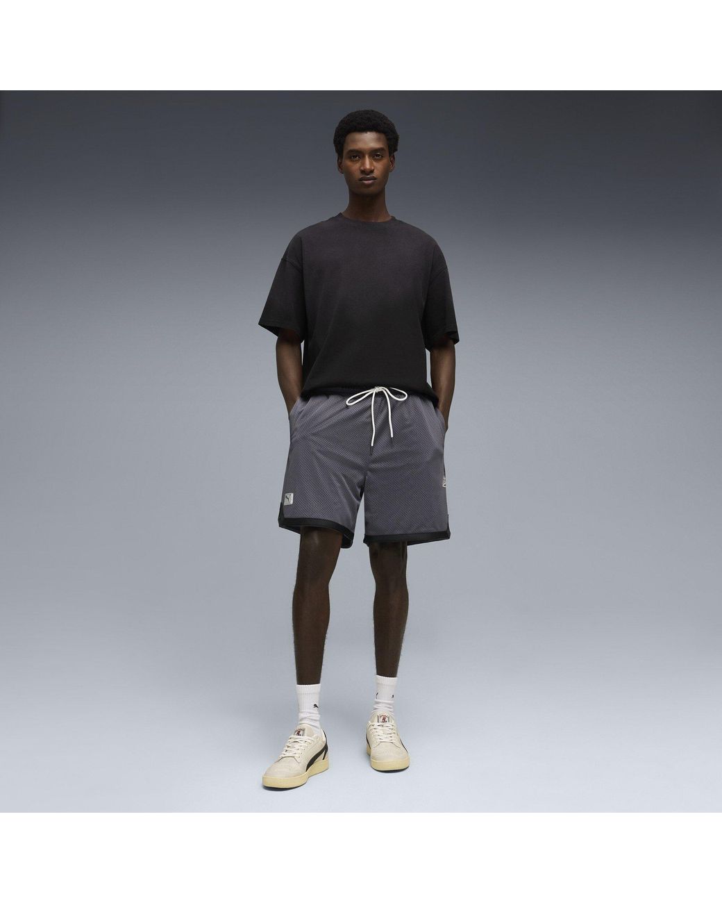 PUMA X REPRESENT Black Woven Tracksuit Shorts for men