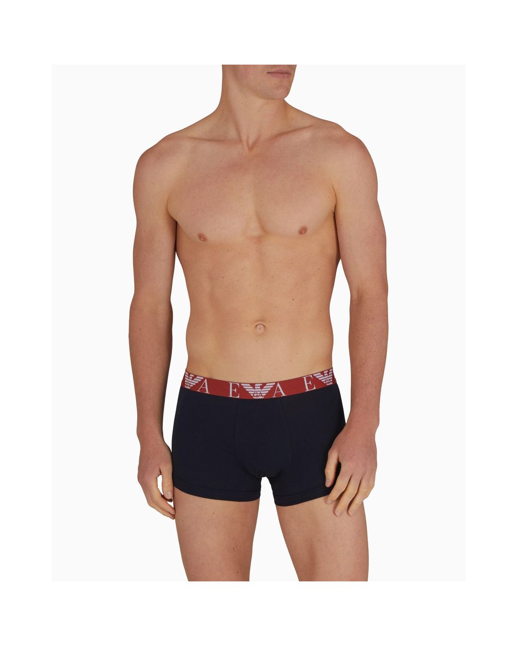 Emporio Armani Blue 3-Pack Logo Trunks for men