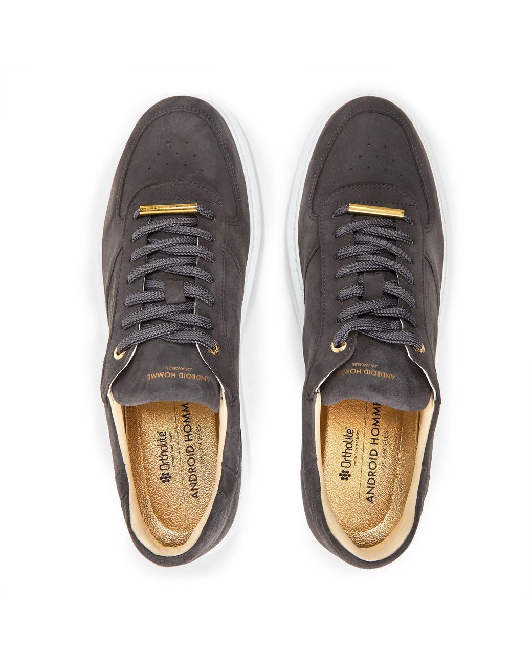 Android Homme Brown Manhattan Suede Low-Top Trainers for men
