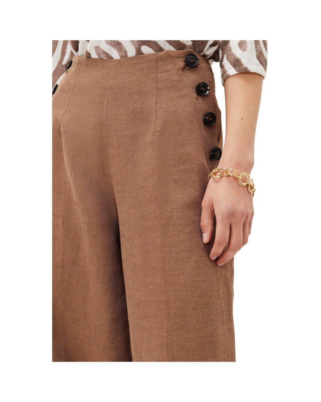 Phase Eight Brown Cassandra Linen Trouser