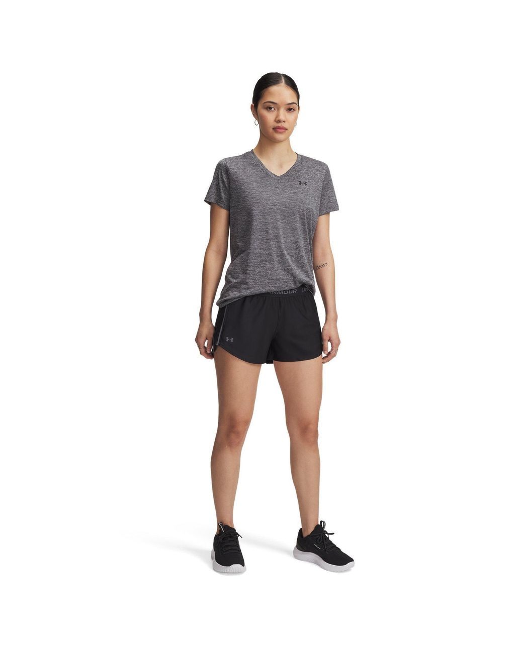 Under Armour Blue Tech Play Up 3" Shorts Castlerock