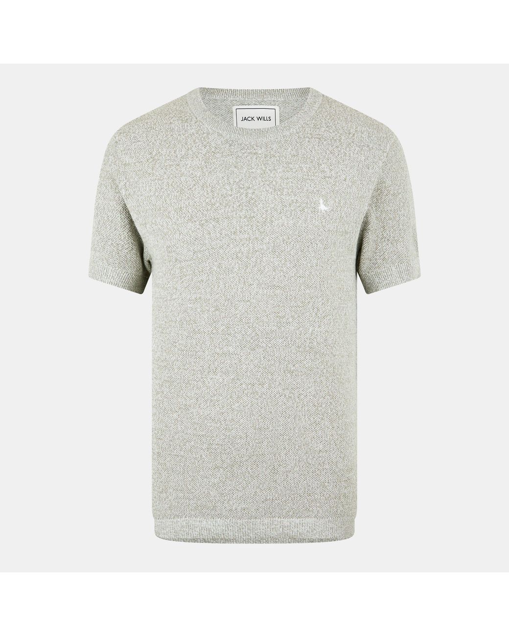 Jack Wills Gray Regular Fit Knitted T-Shirt for men