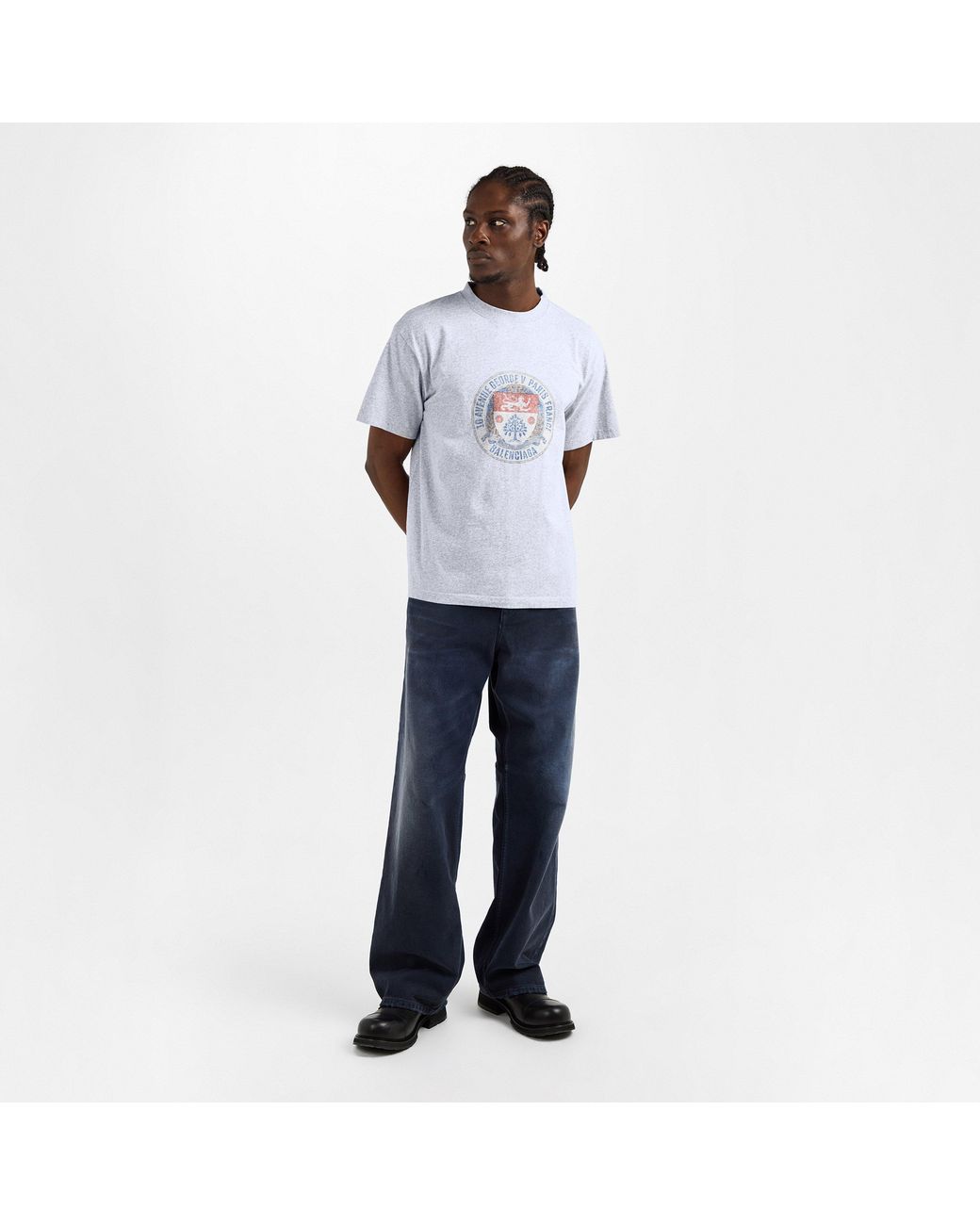 Balenciaga Blue Bal Standard T-Shirt for men