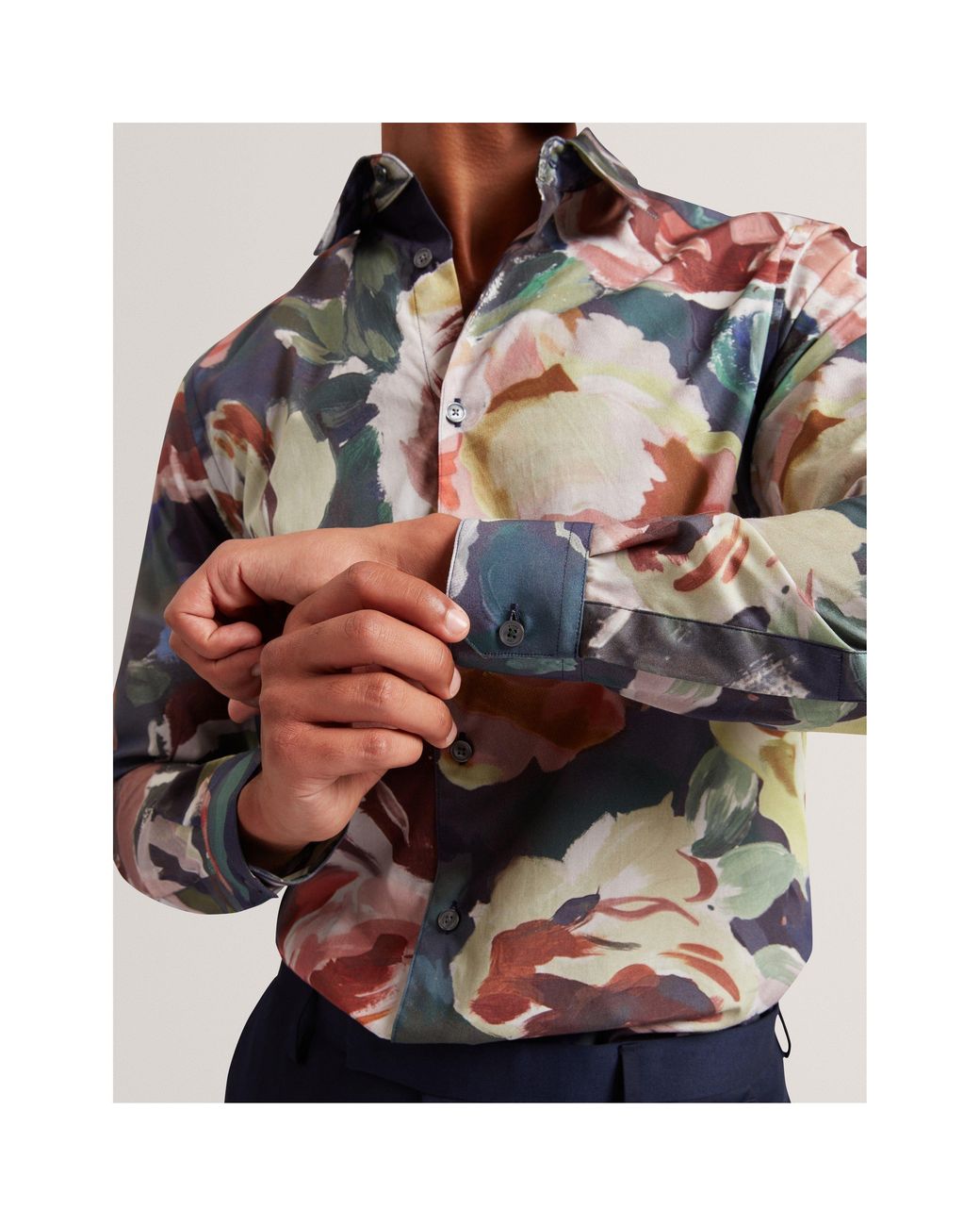 Ted Baker Multicolor Floral Long-Sleeve Patterned Shirt for men