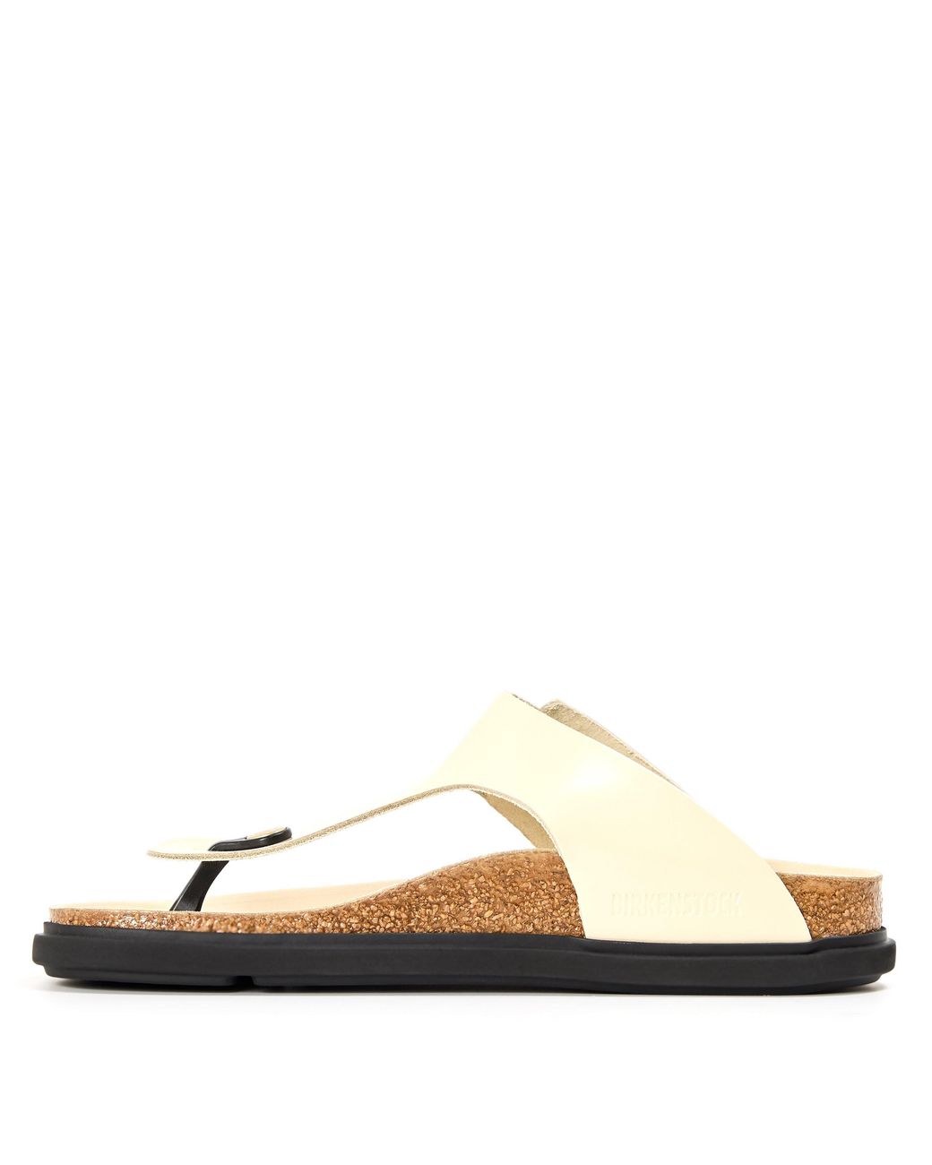 Birkenstock Natural Gizeh High Shine Flat Sandals