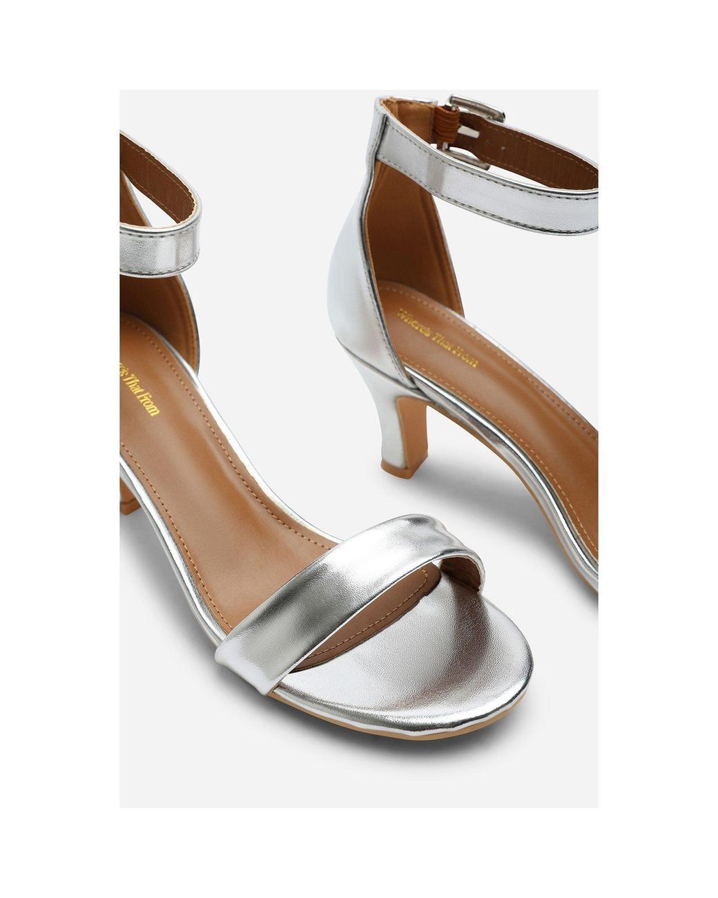 Where's That From Brown Open-Toe Heeled Sandals