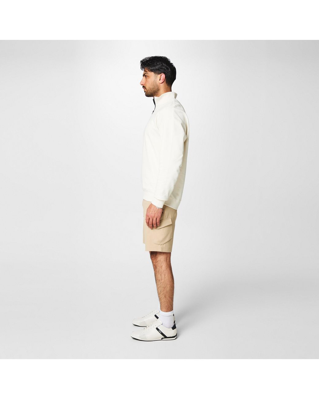 Boss White Saturn Low Trainers for men