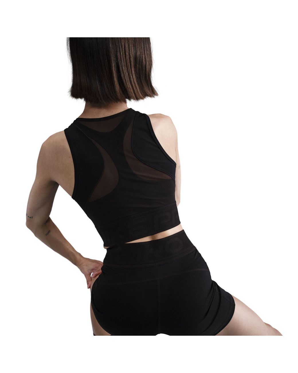 Nike Black W Np Df Crop Ta