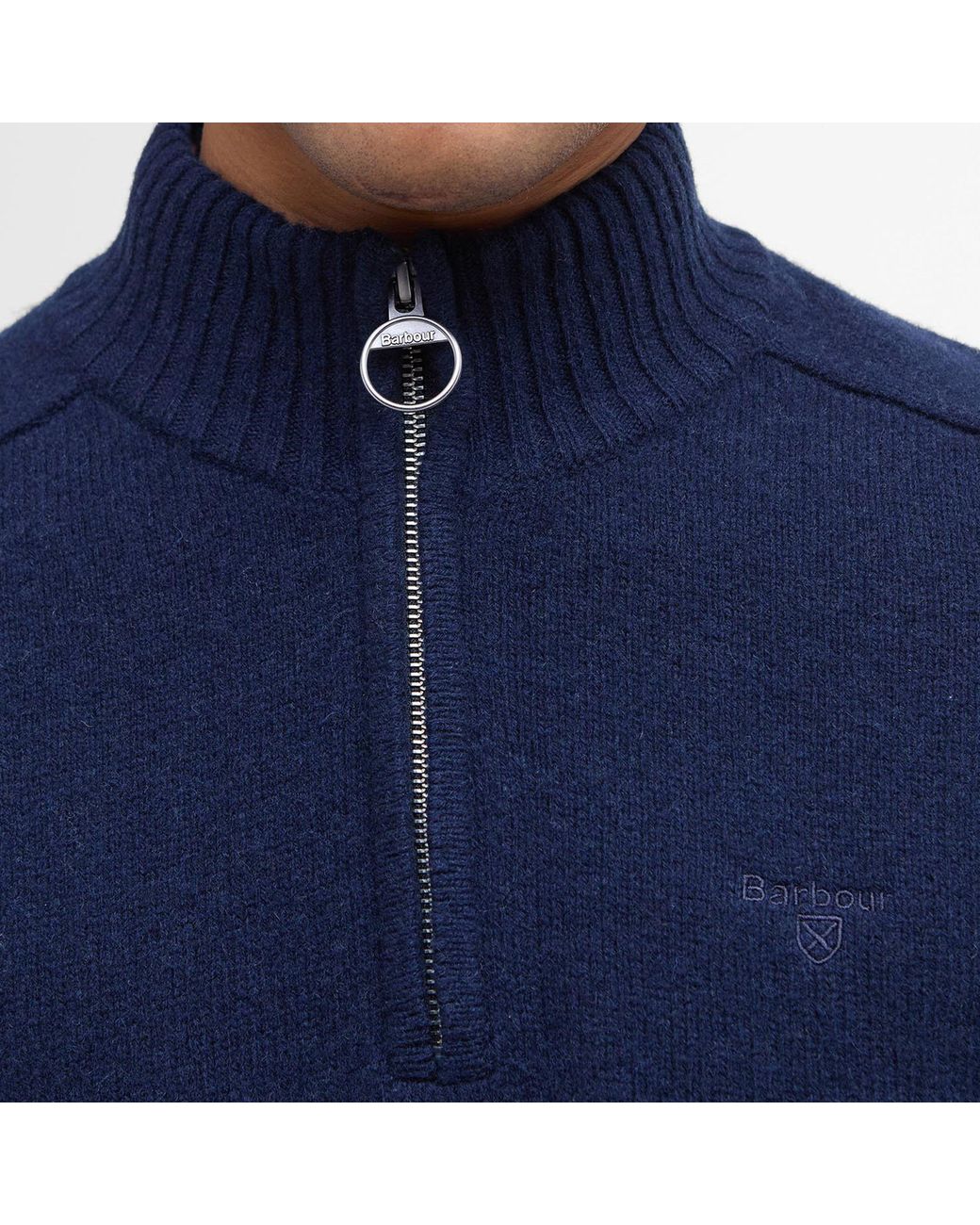 Barbour Blue Grangetown Half Zip Jumper for men